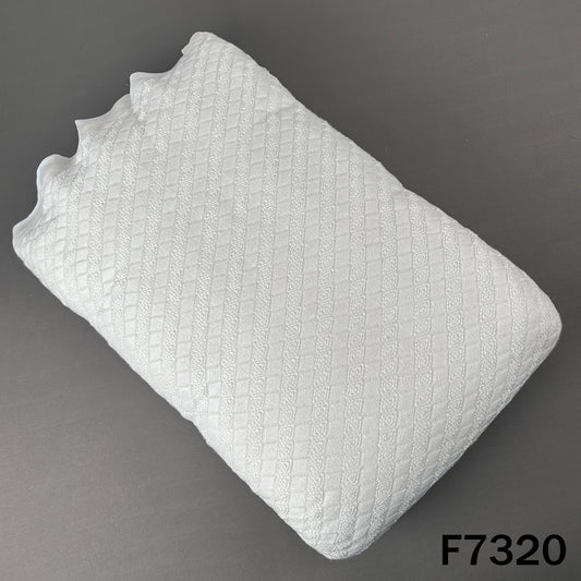 Dyeable Thread Embroidered Georgette Fabric - F7320