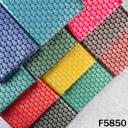 Zari Buti Work Brocade Silk Fabric - F5850