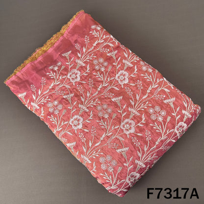 Thread Zari Sequins Embroidered Shimmer Tissue Fabric - F7317