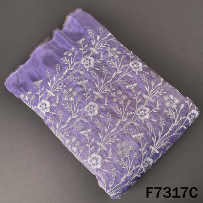 Thread Zari Sequins Embroidered Shimmer Tissue Fabric - F7317