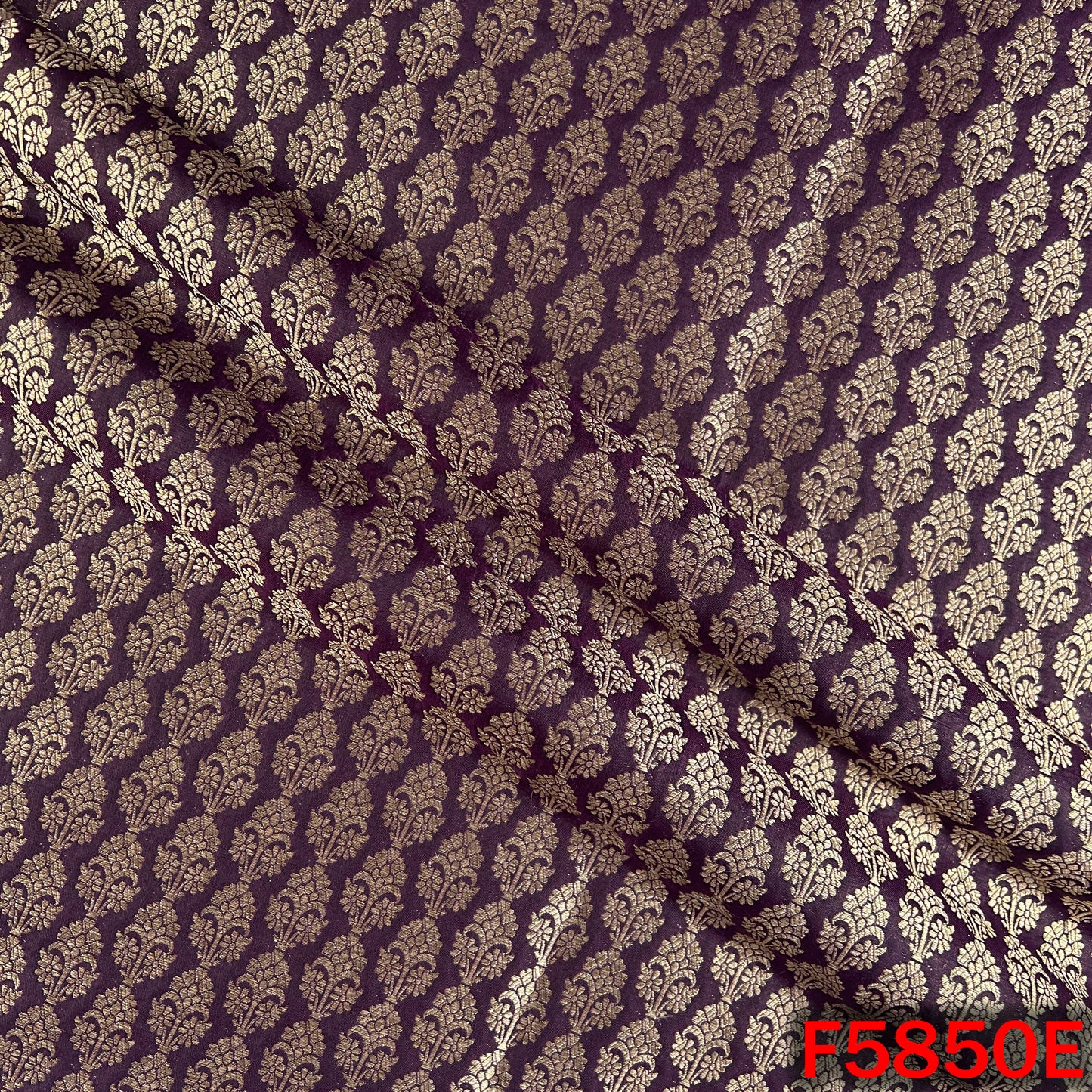 Zari Buti Work Brocade Silk Fabric - F5850