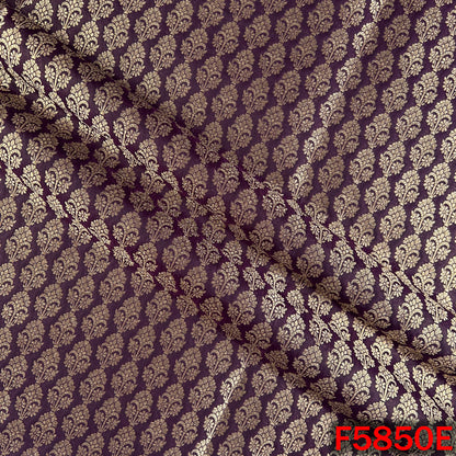 Zari Buti Work Brocade Silk Fabric - F5850