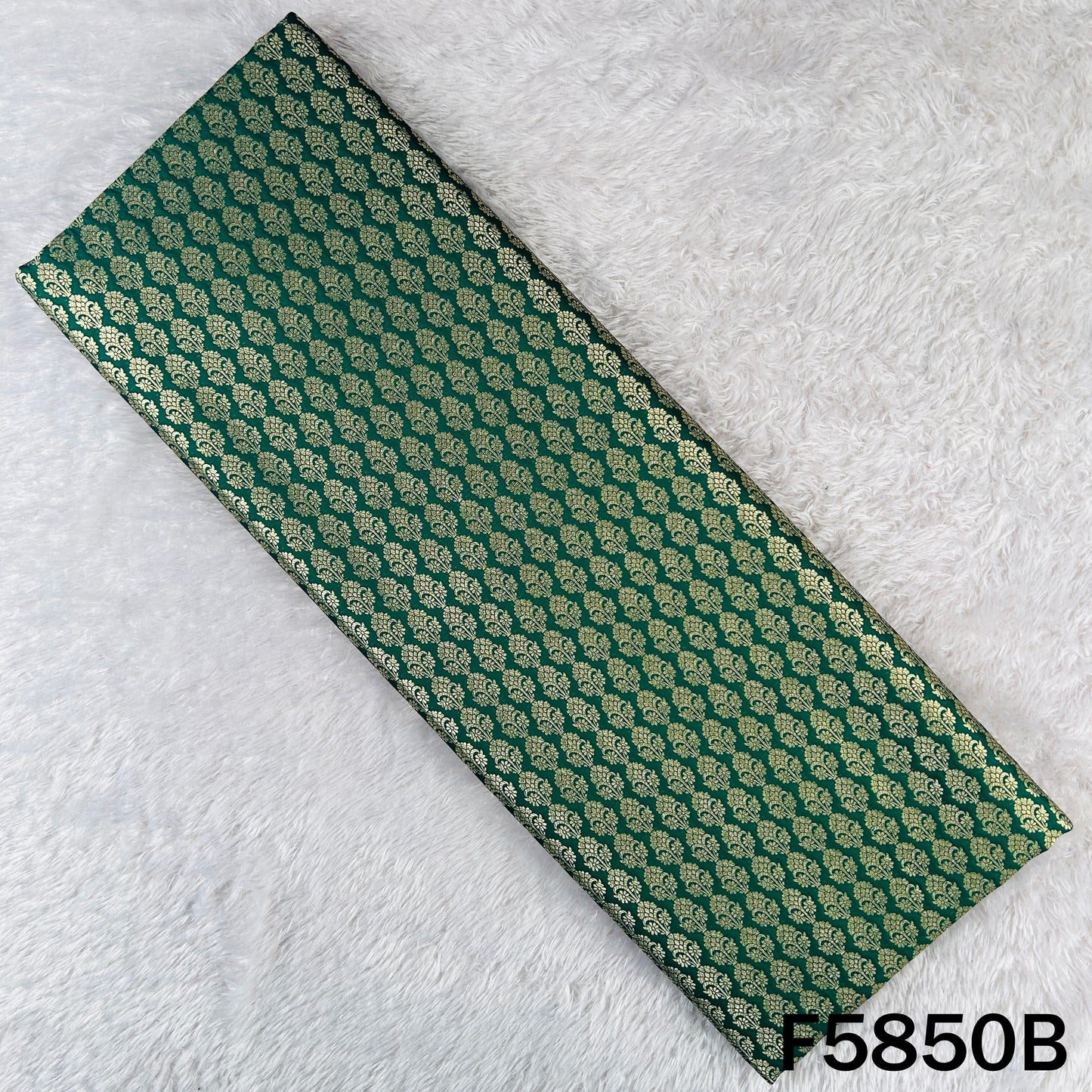 Zari Buti Work Brocade Silk Fabric - F5850