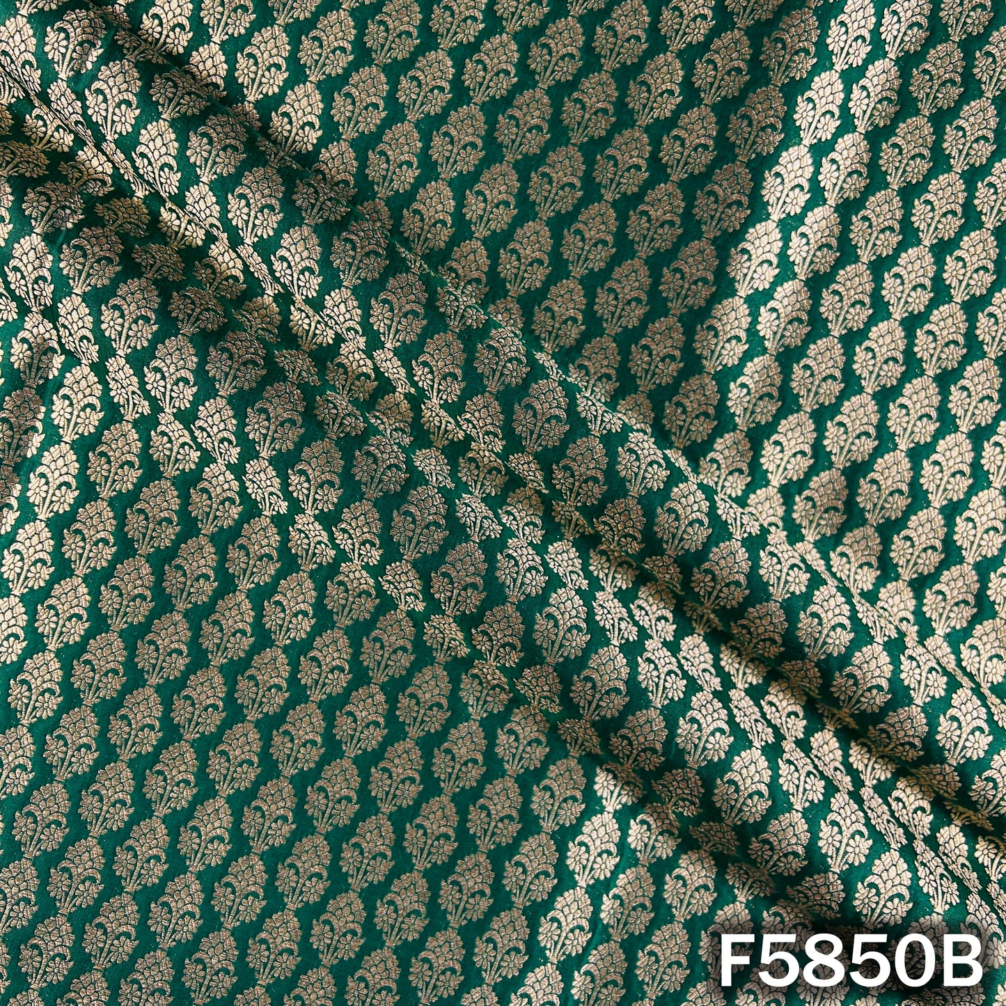 Zari Buti Work Brocade Silk Fabric - F5850