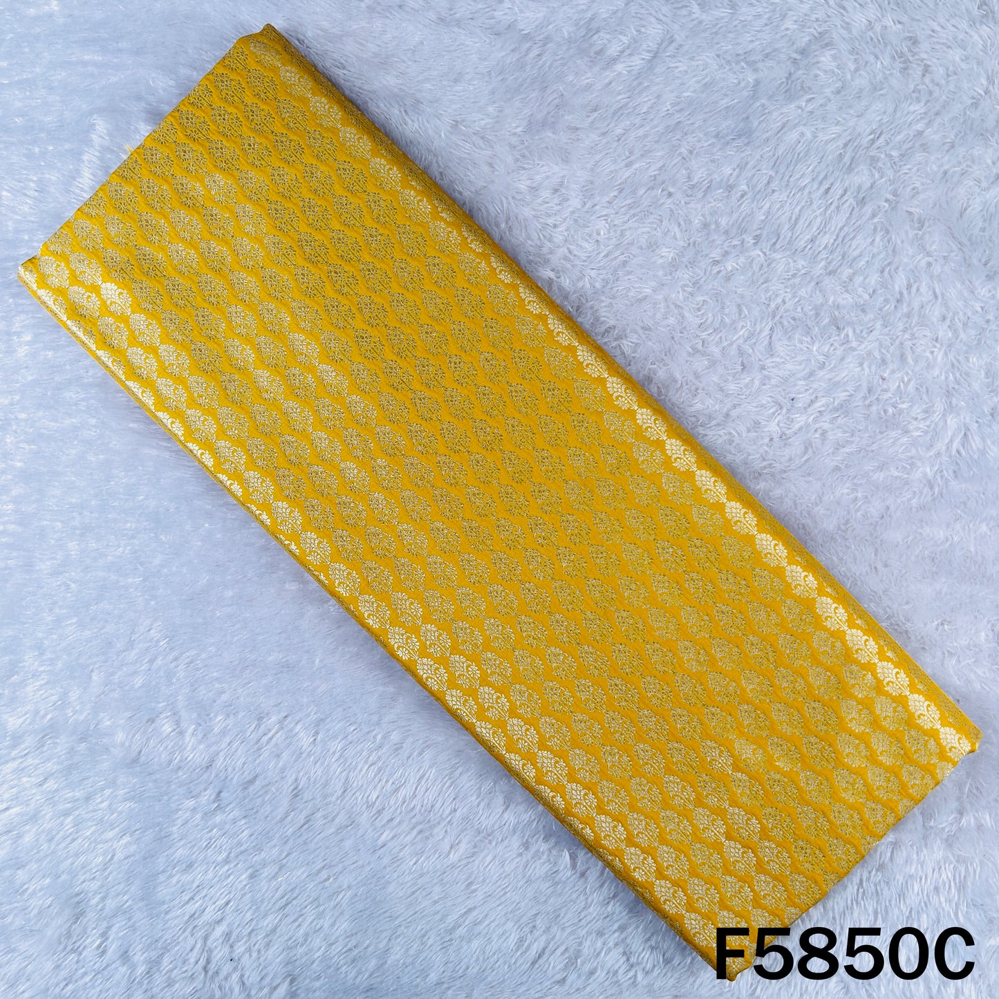 Zari Buti Work Brocade Silk Fabric - F5850