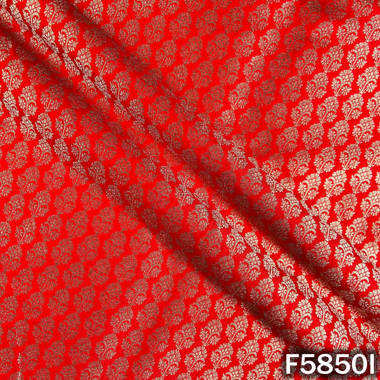 Zari Buti Work Brocade Silk Fabric - F5850