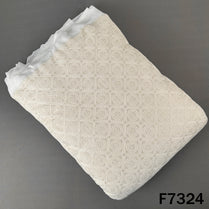 Dyeable Thread Sequins Embroidered Georgette Fabric - F7324