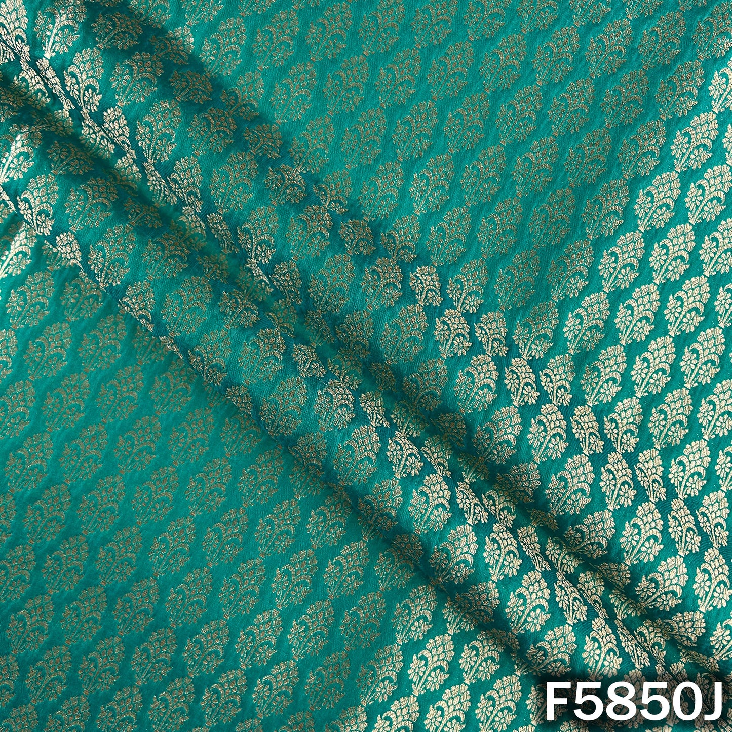 Zari Buti Work Brocade Silk Fabric - F5850