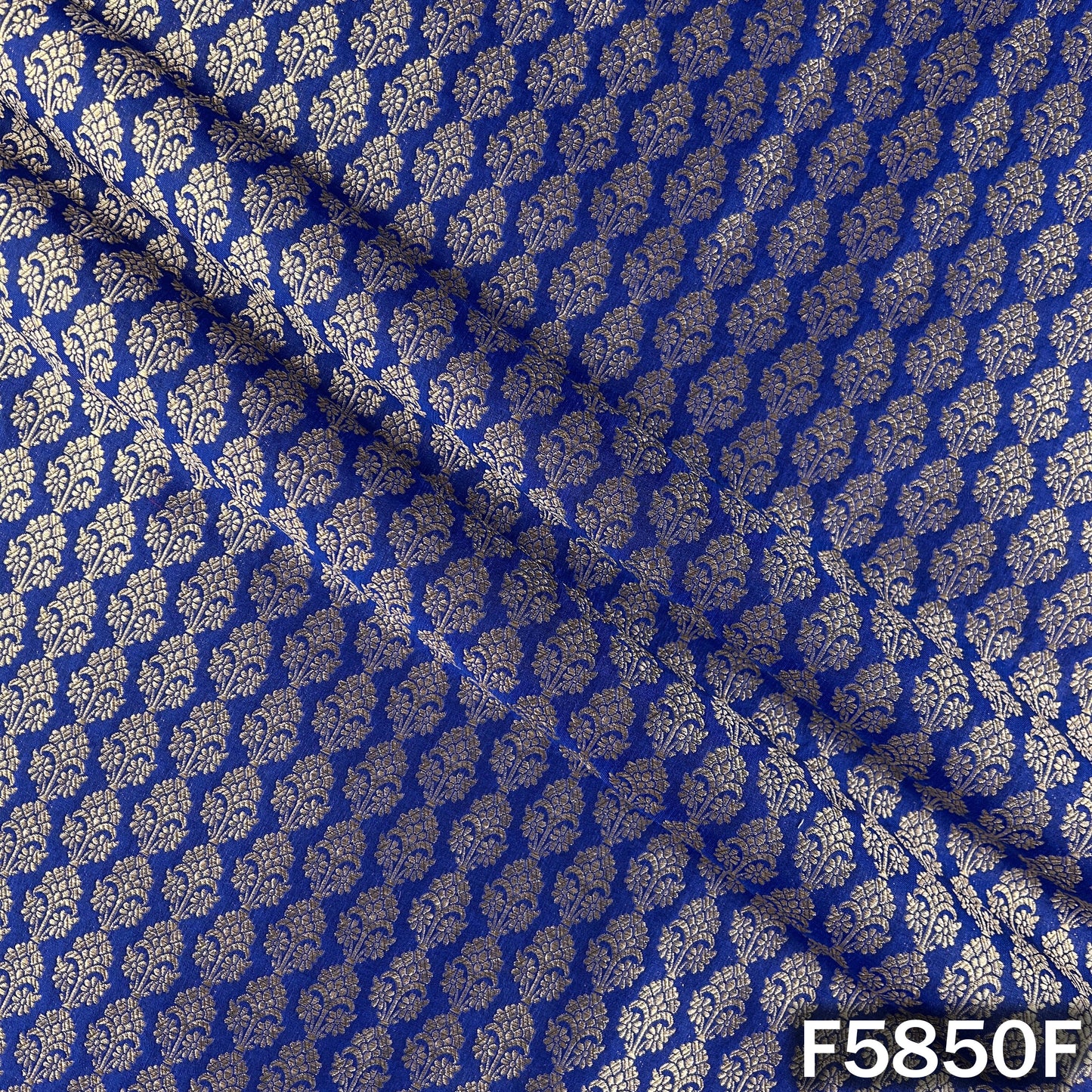 Zari Buti Work Brocade Silk Fabric - F5850