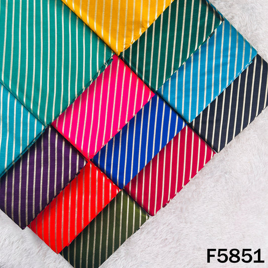 Leheriya Zari Work Brocade Silk Fabric - F5851