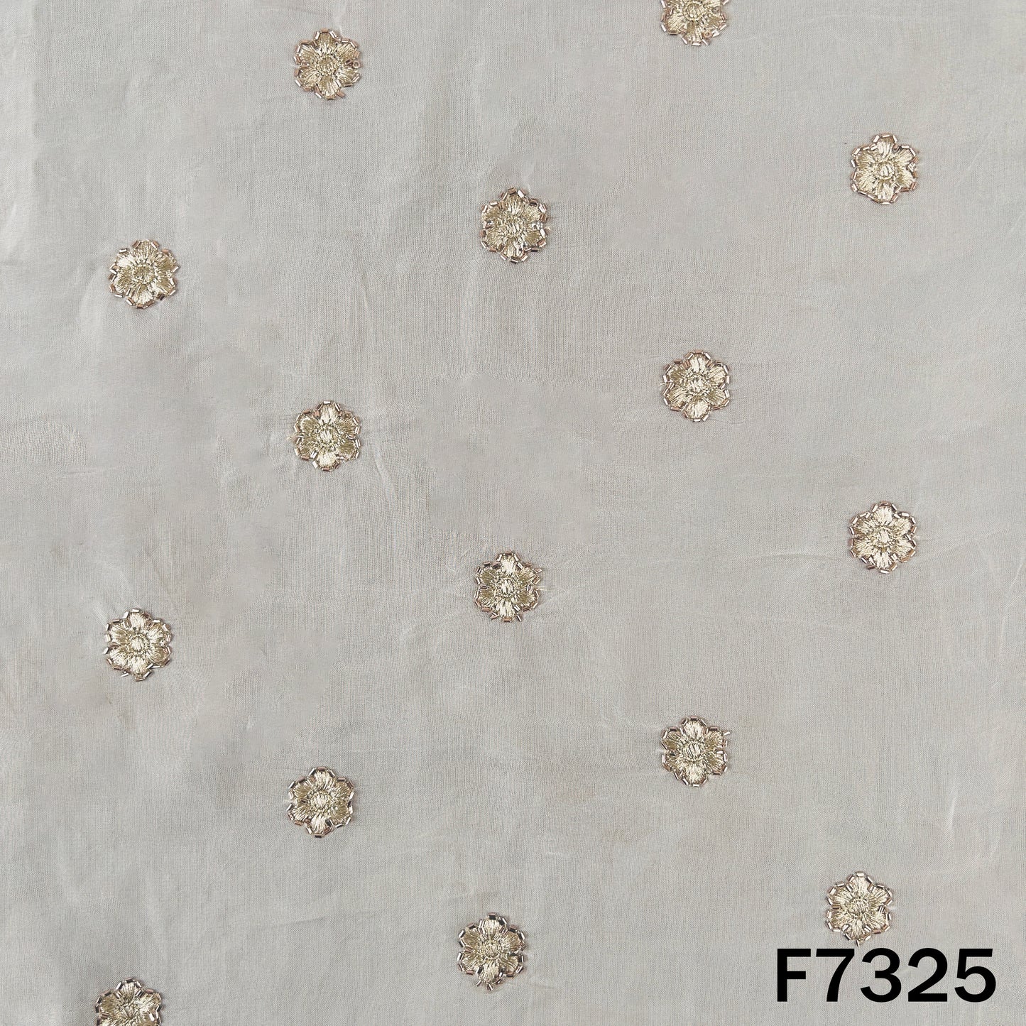 Dyeable Cut Dana Zari Work Organza Fabric - F7325