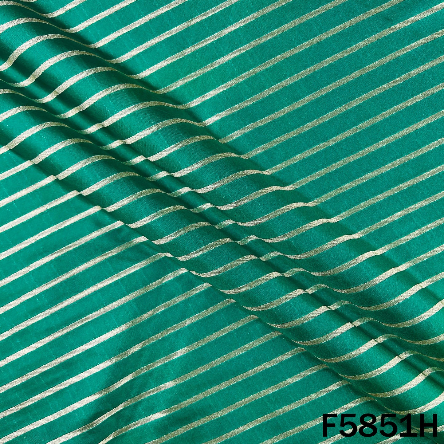 Leheriya Zari Work Brocade Silk Fabric - F5851