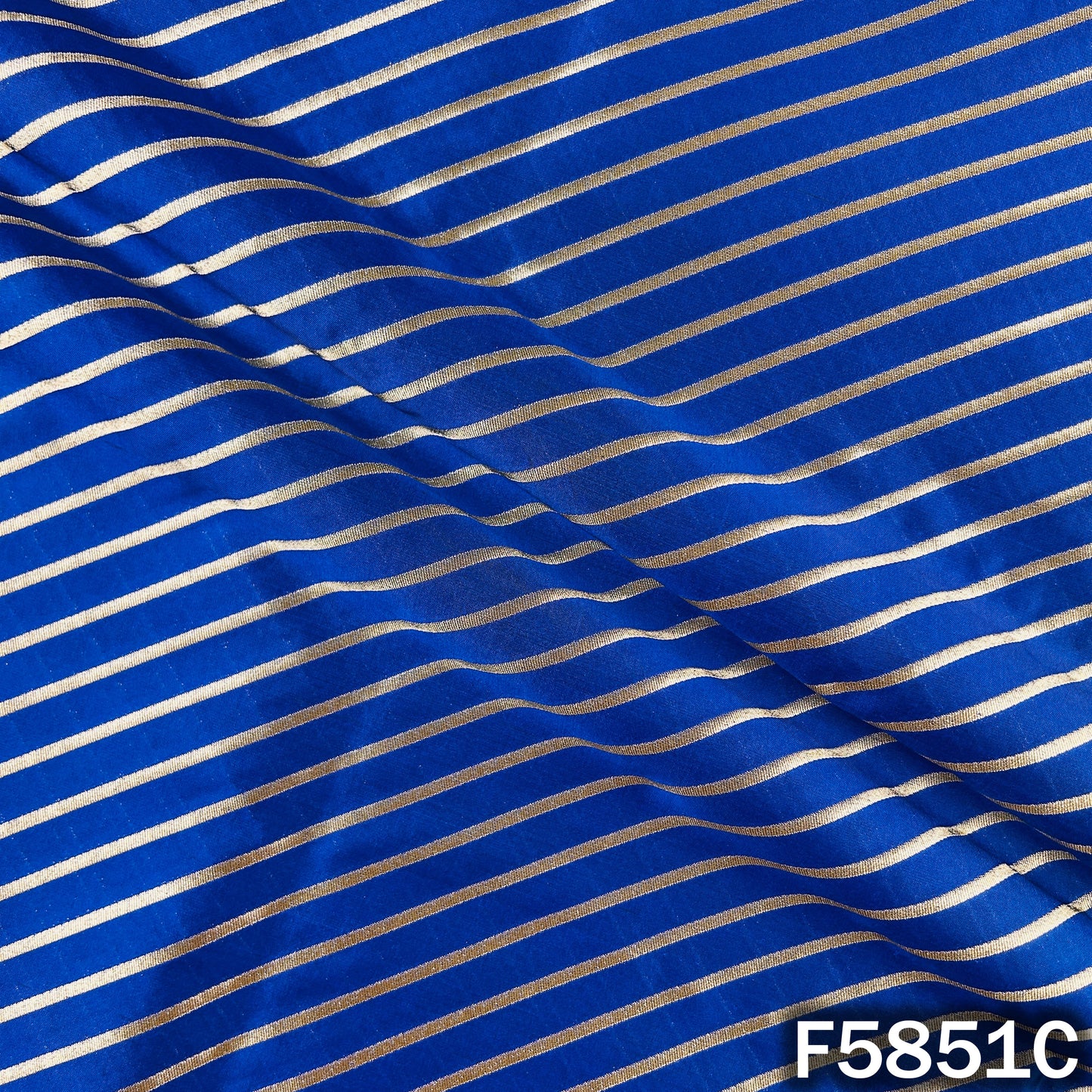 Leheriya Zari Work Brocade Silk Fabric - F5851