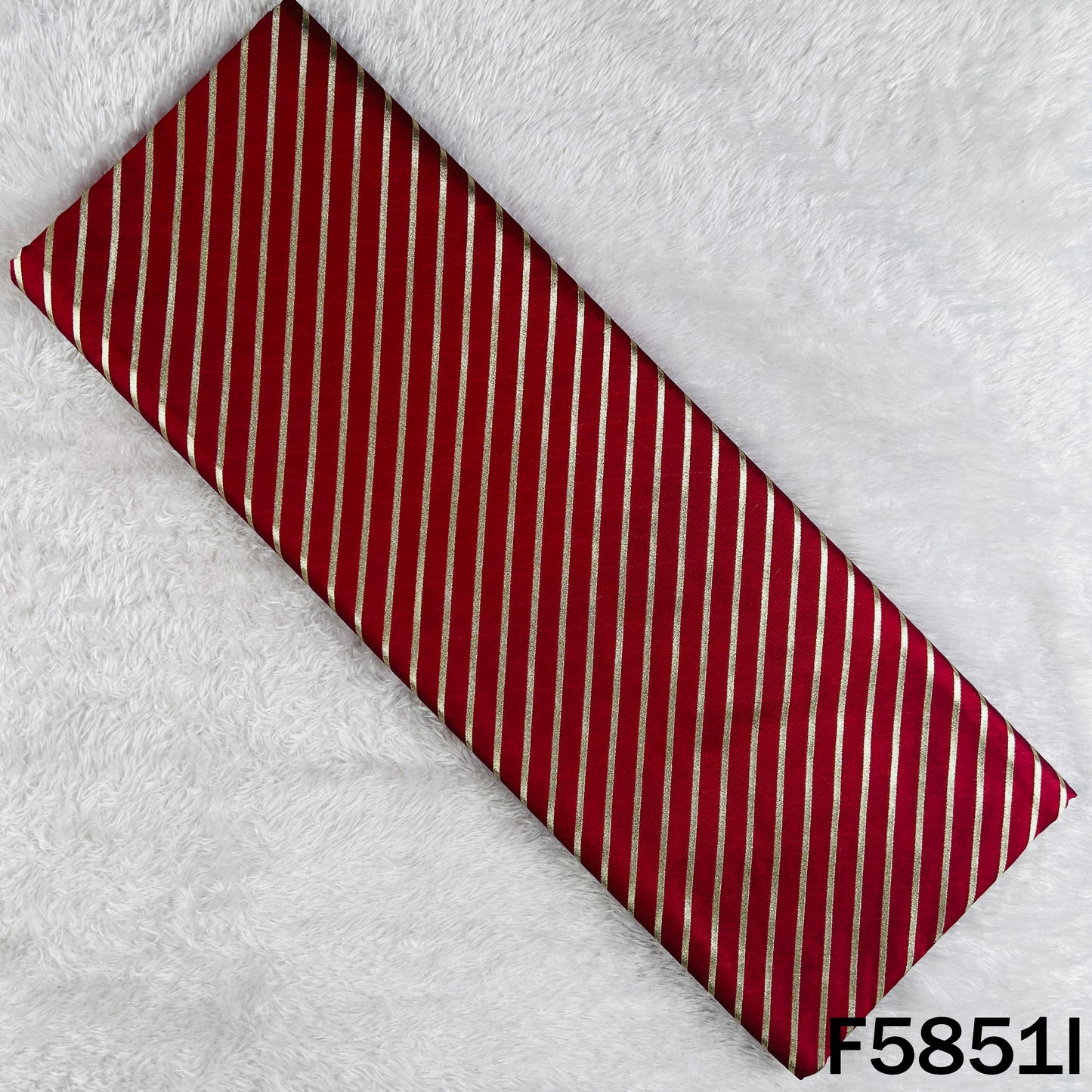 Leheriya Zari Work Brocade Silk Fabric - F5851