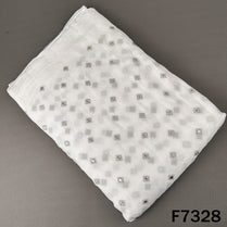 Dyeable Zari Sequins Work Georgette Fabric - F7328