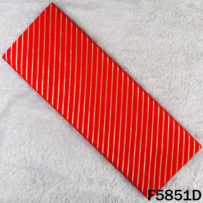 Leheriya Zari Work Brocade Silk Fabric - F5851