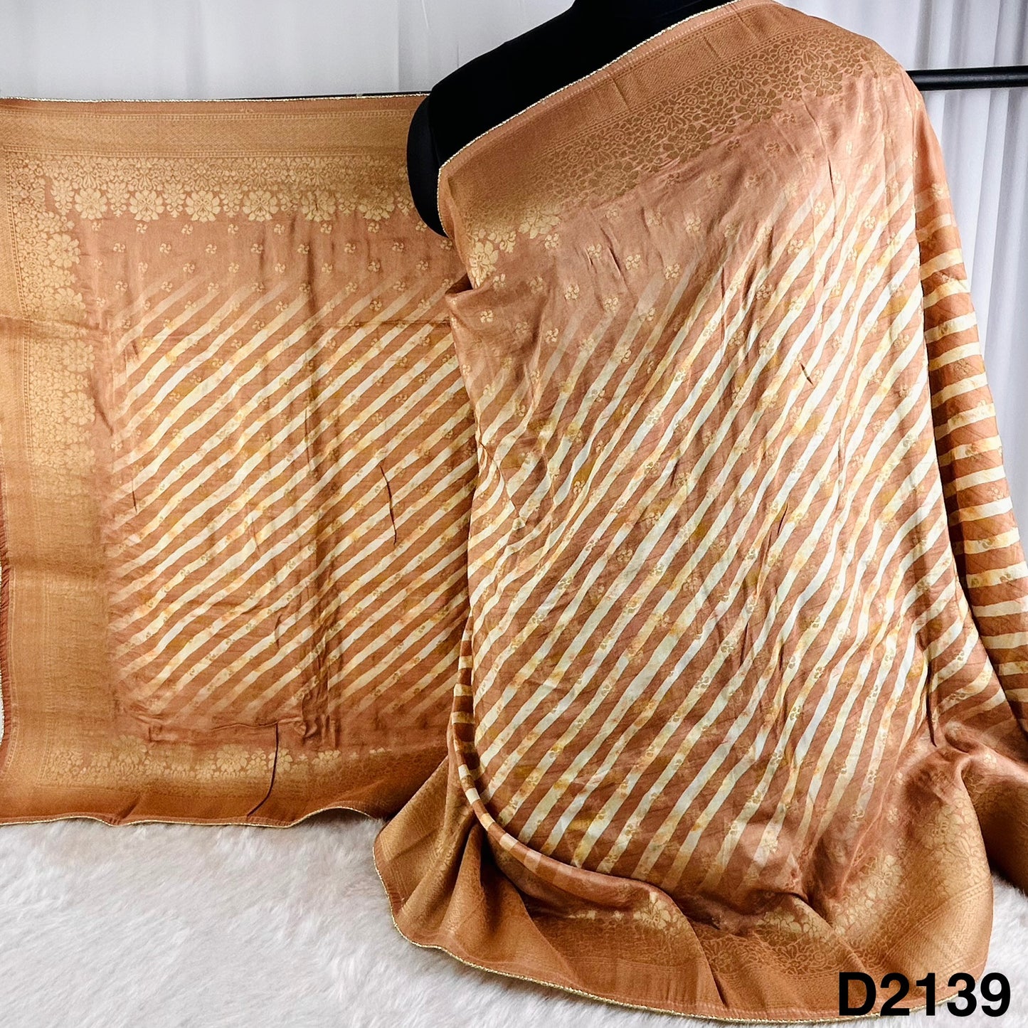 Leheriya Print Dola silk Dupatta-D2139