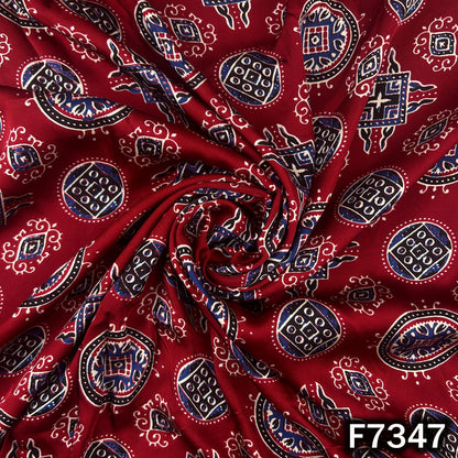 Printed Modal Satin Fabric - F7347