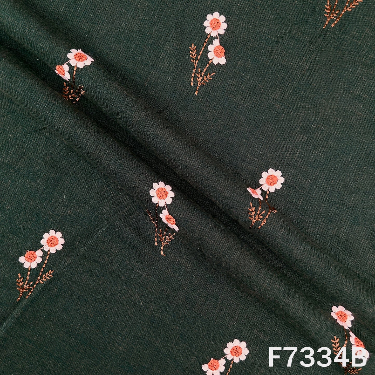 Thread Work Linen Fabric - F7334