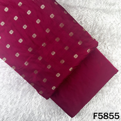 Zari Buti Work Brocade Silk Fabric - F5855