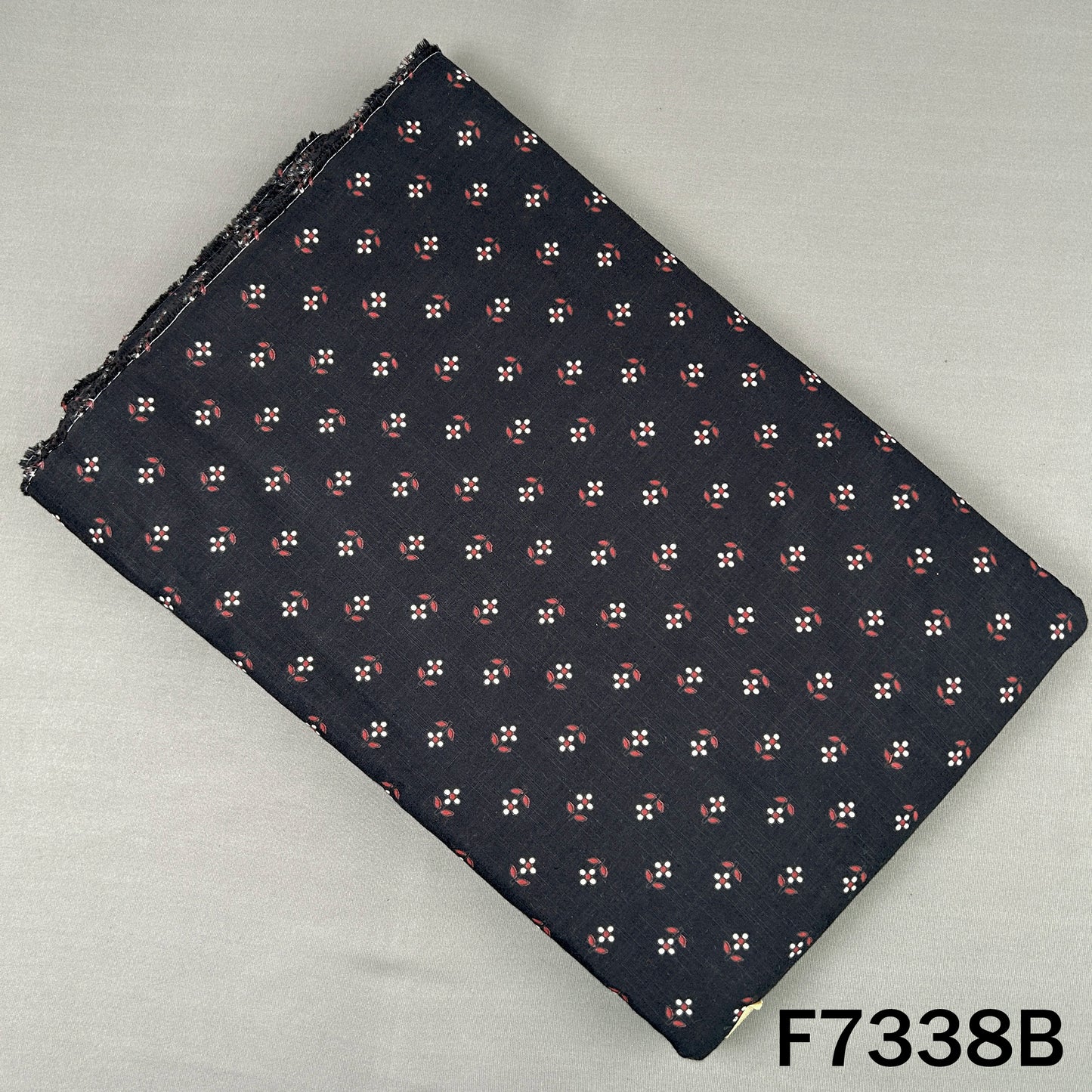 Printed Slub Cotton Fabric - F7338