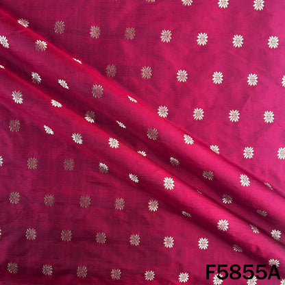 Zari Buti Work Brocade Silk Fabric - F5855