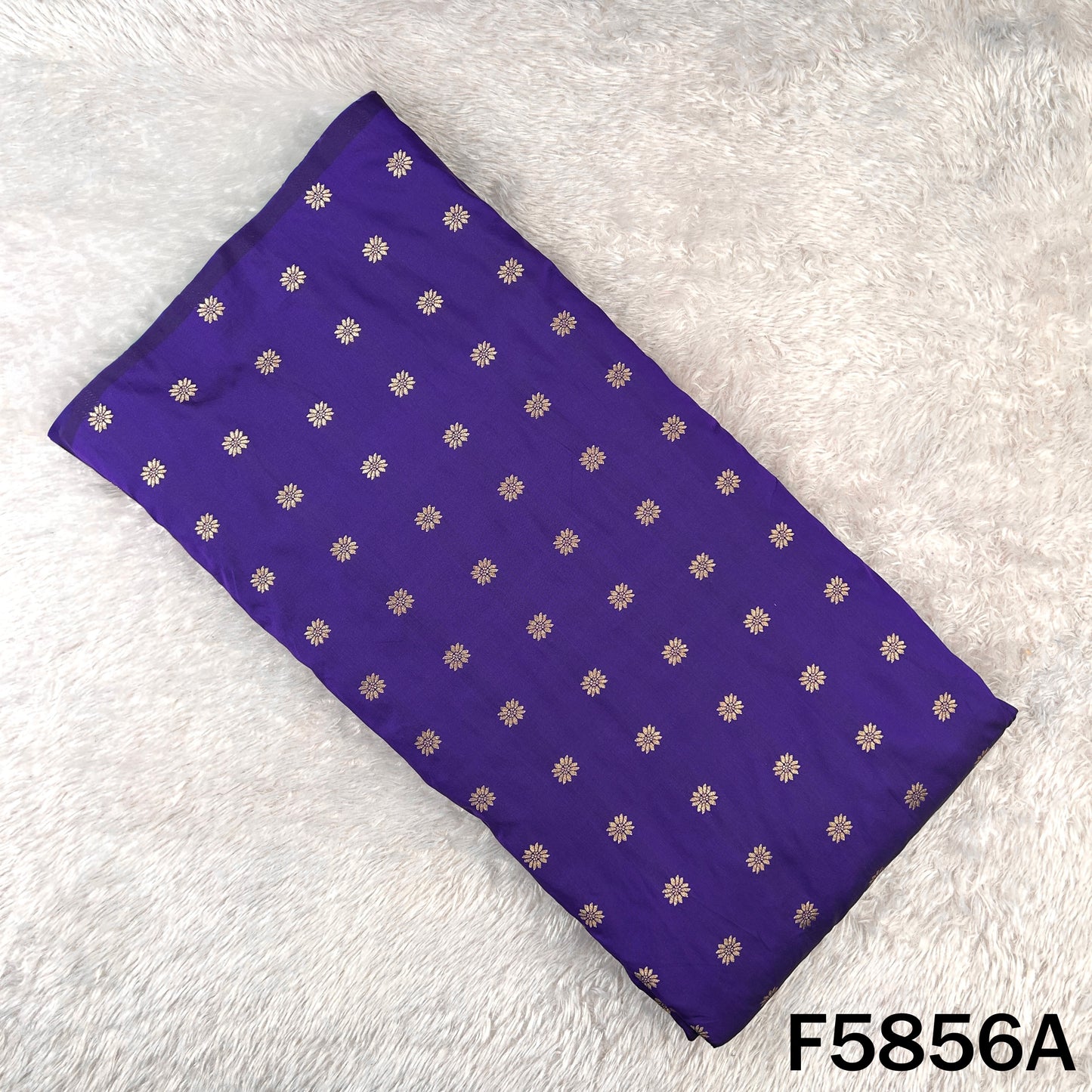 Zari Buti Work Brocade Silk Fabric - F5856