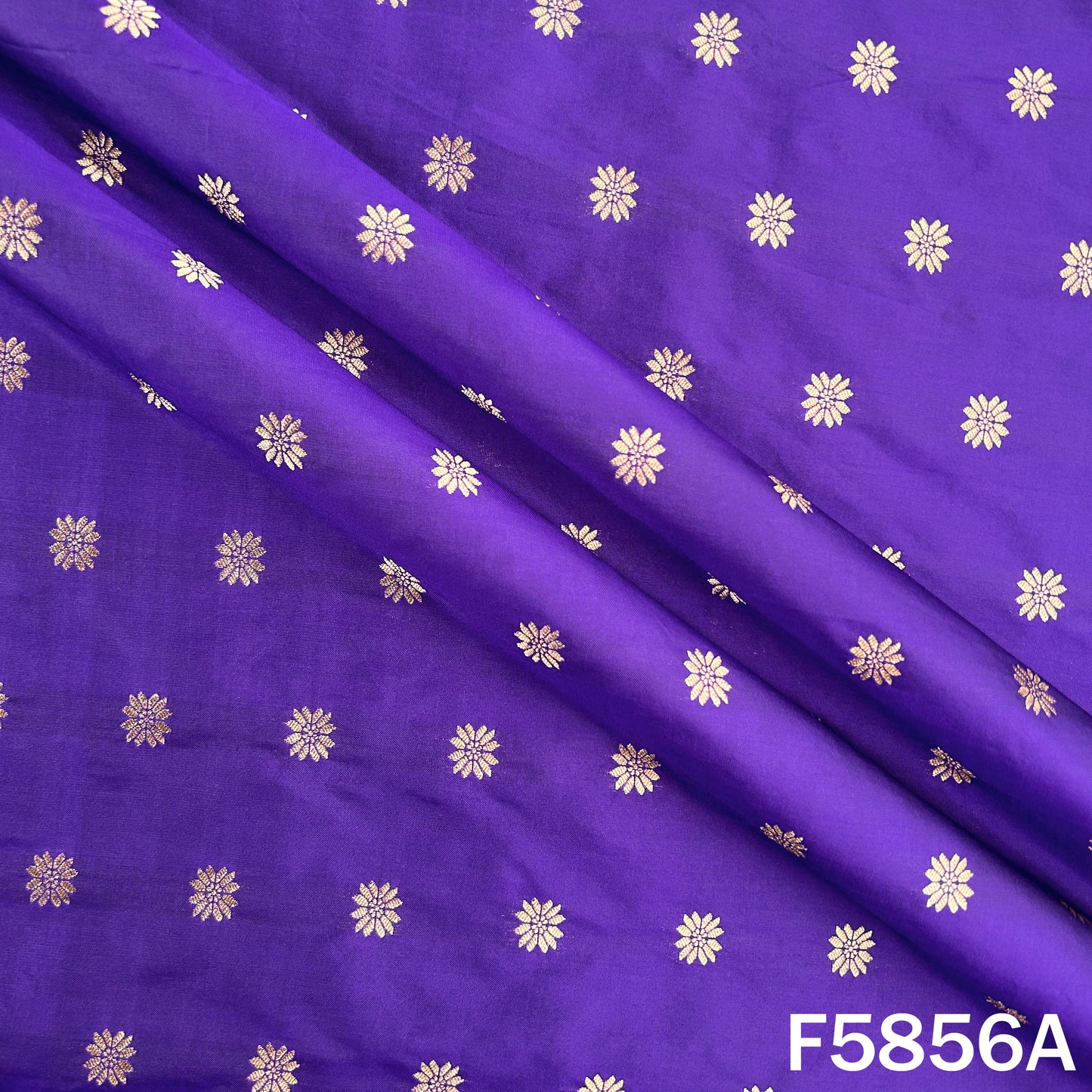 Zari Buti Work Brocade Silk Fabric - F5856