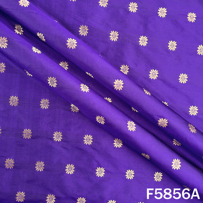 Zari Buti Work Brocade Silk Fabric - F5856