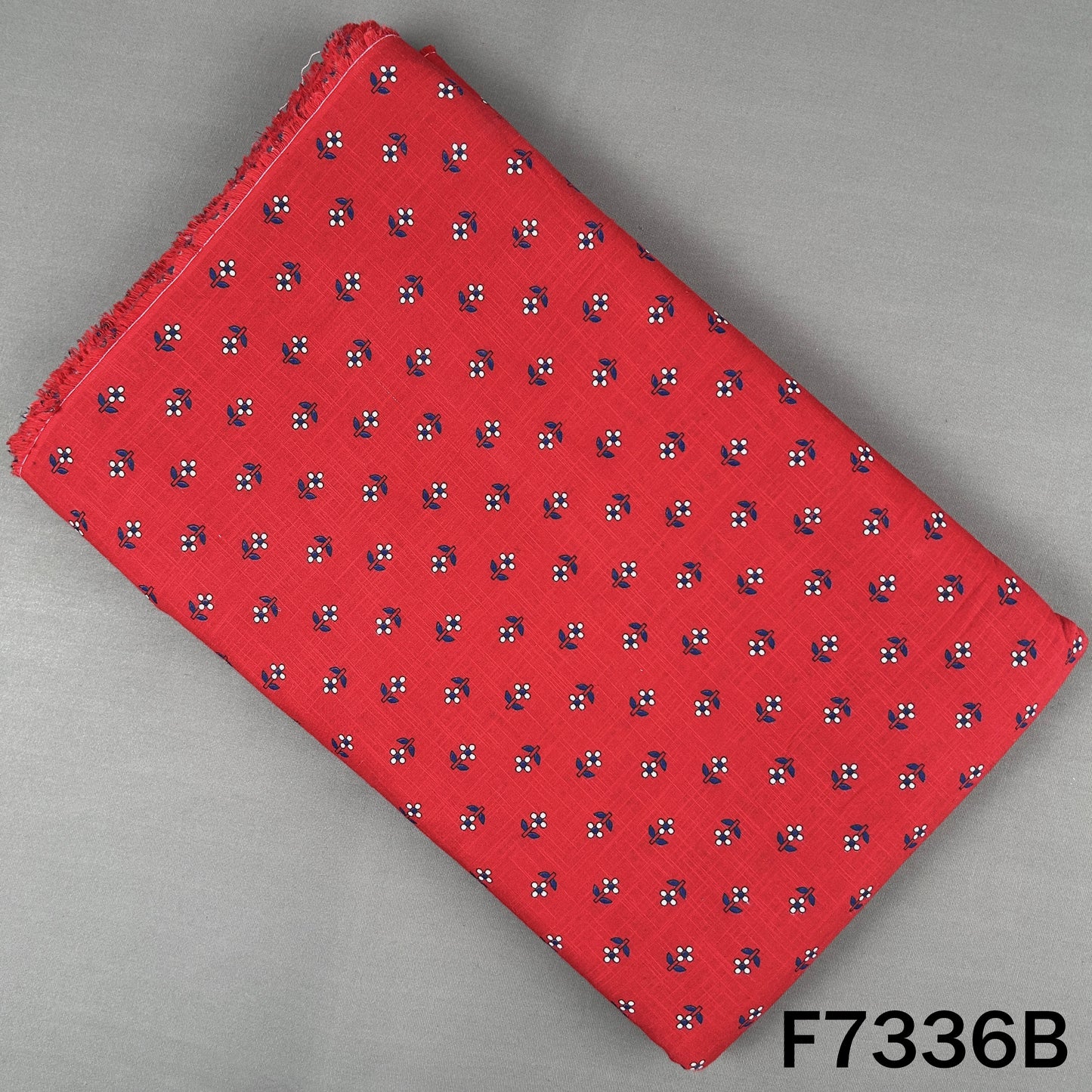 Printed Slub Cotton Fabric - F7336