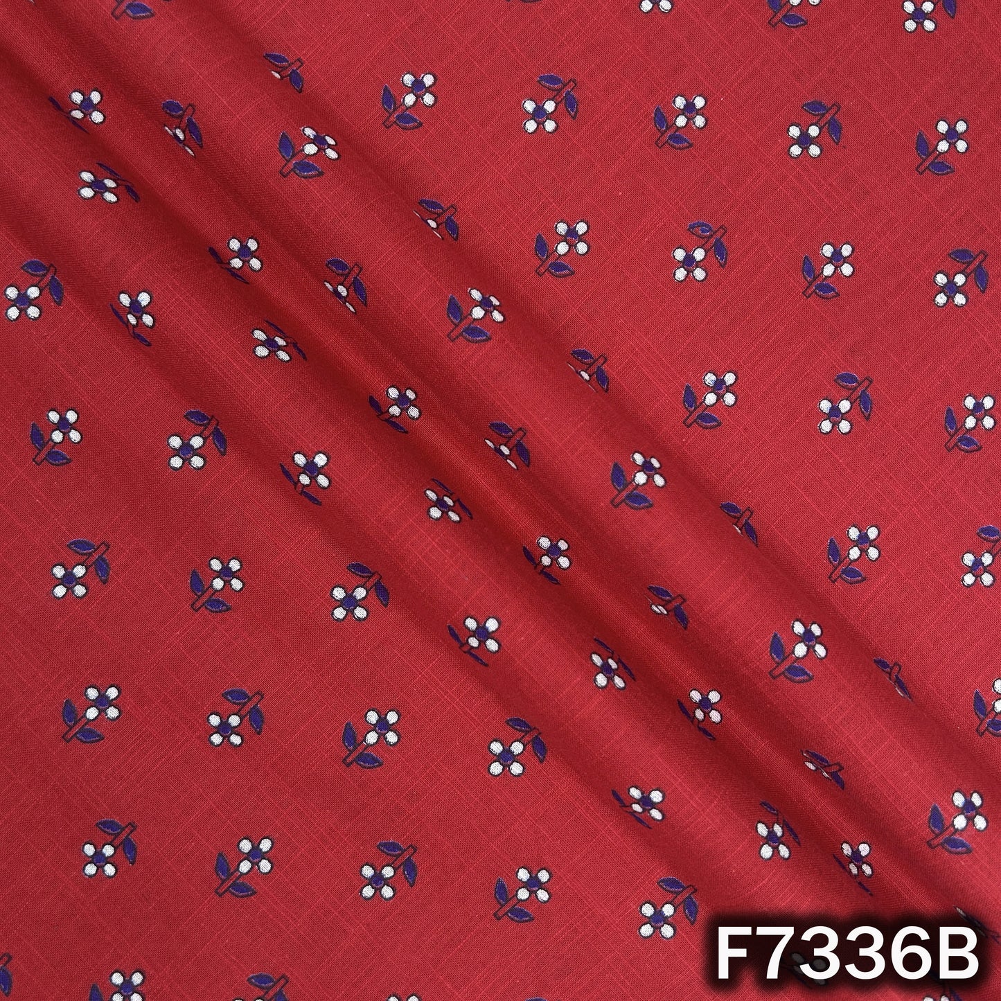 Printed Slub Cotton Fabric - F7336