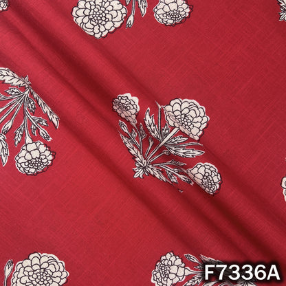 Printed Slub Cotton Fabric - F7336