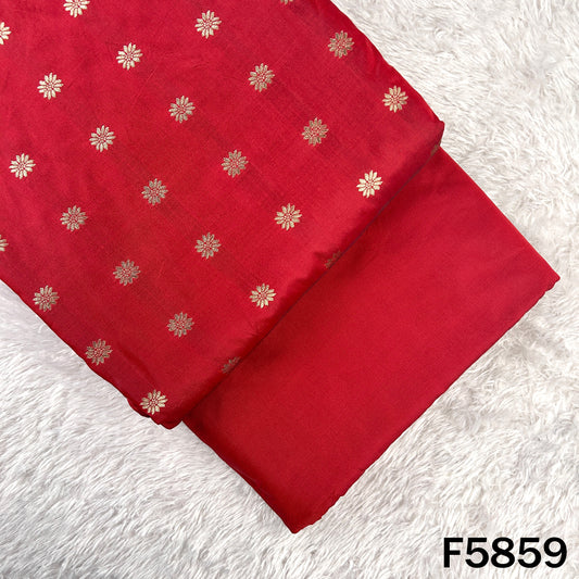 Zari Buti Work Brocade Silk Fabric - F5859