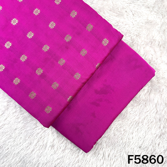 Zari Buti Work Brocade Silk Fabric - F5860