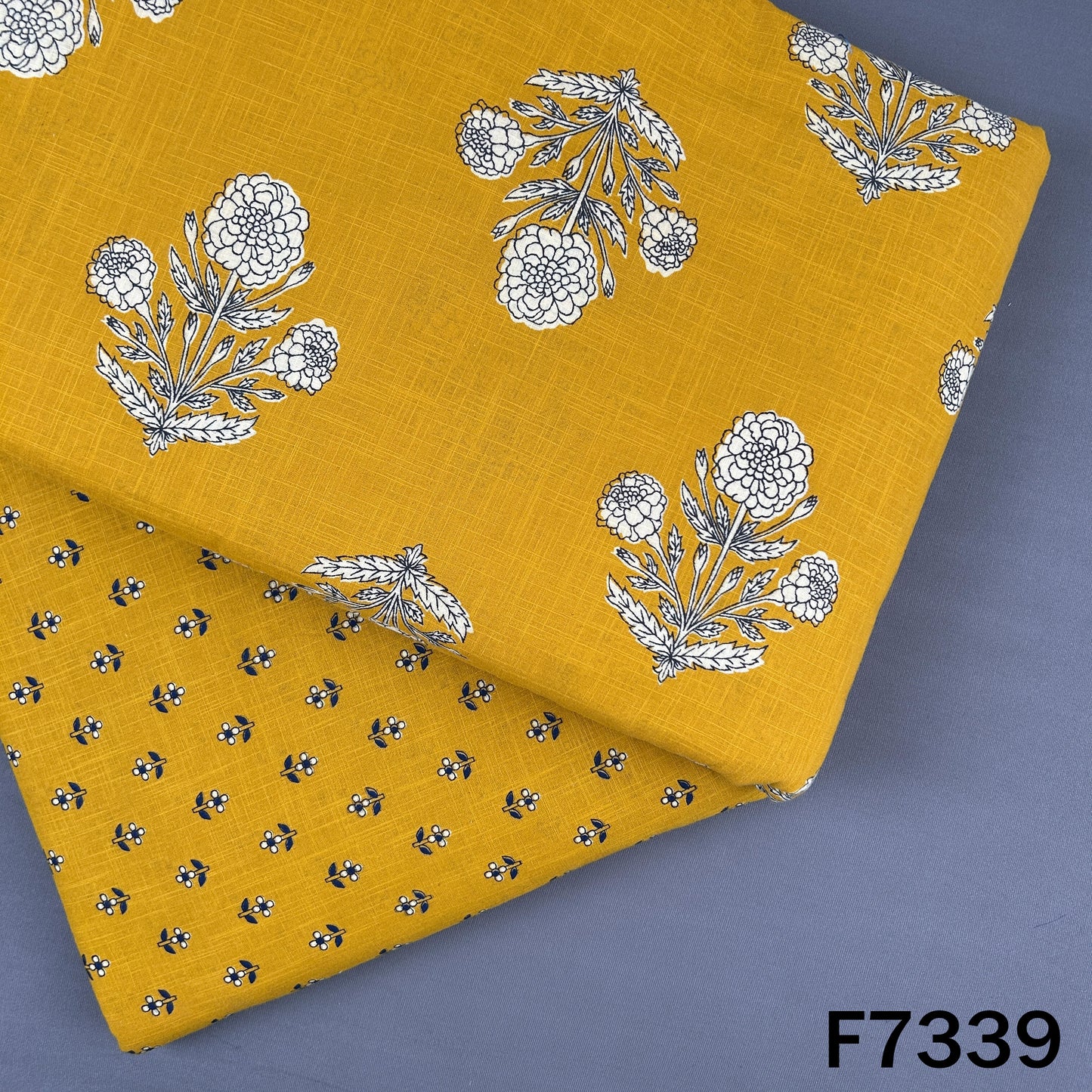Printed Slub Cotton Fabric - F7339