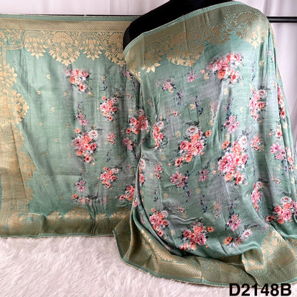 Digital Print Dola Silk Dupatta-D2148