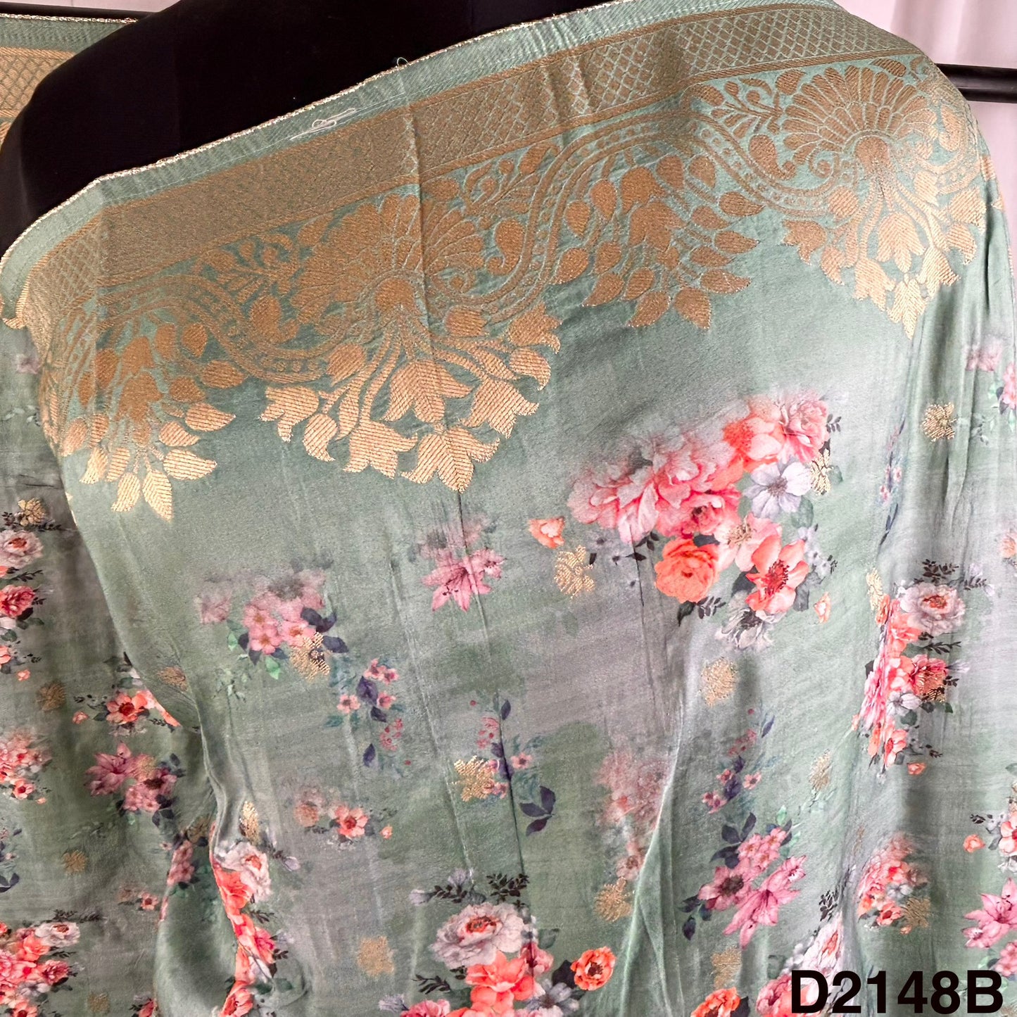 Digital Print Dola Silk Dupatta-D2148