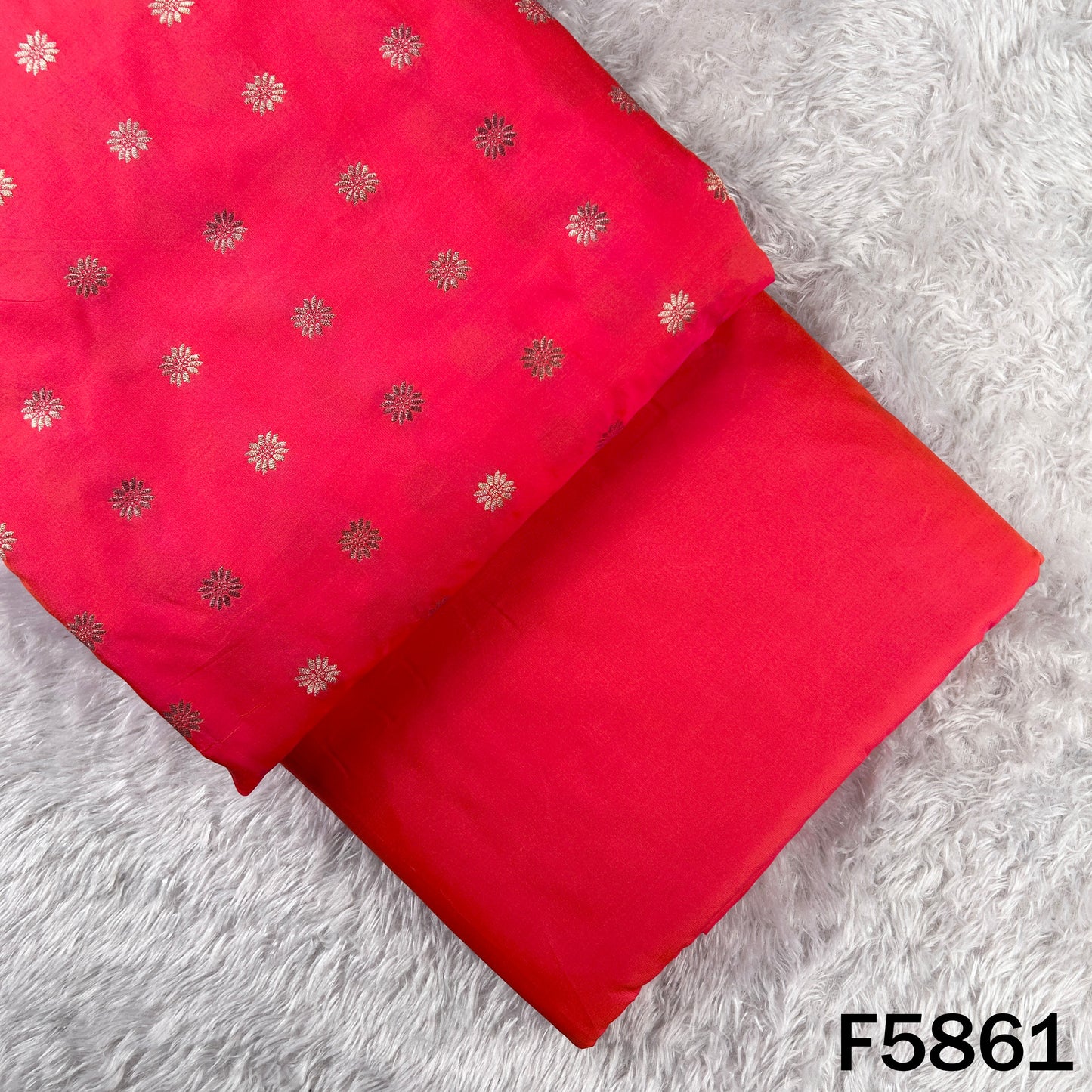 Zari Buti Work Brocade Silk Fabric - F5861