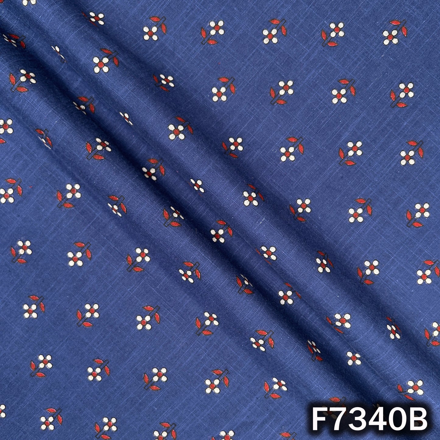 Printed Slub Cotton Fabric - F7340