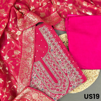 Rani Pink Shimmer Tissue Suit Set - US19