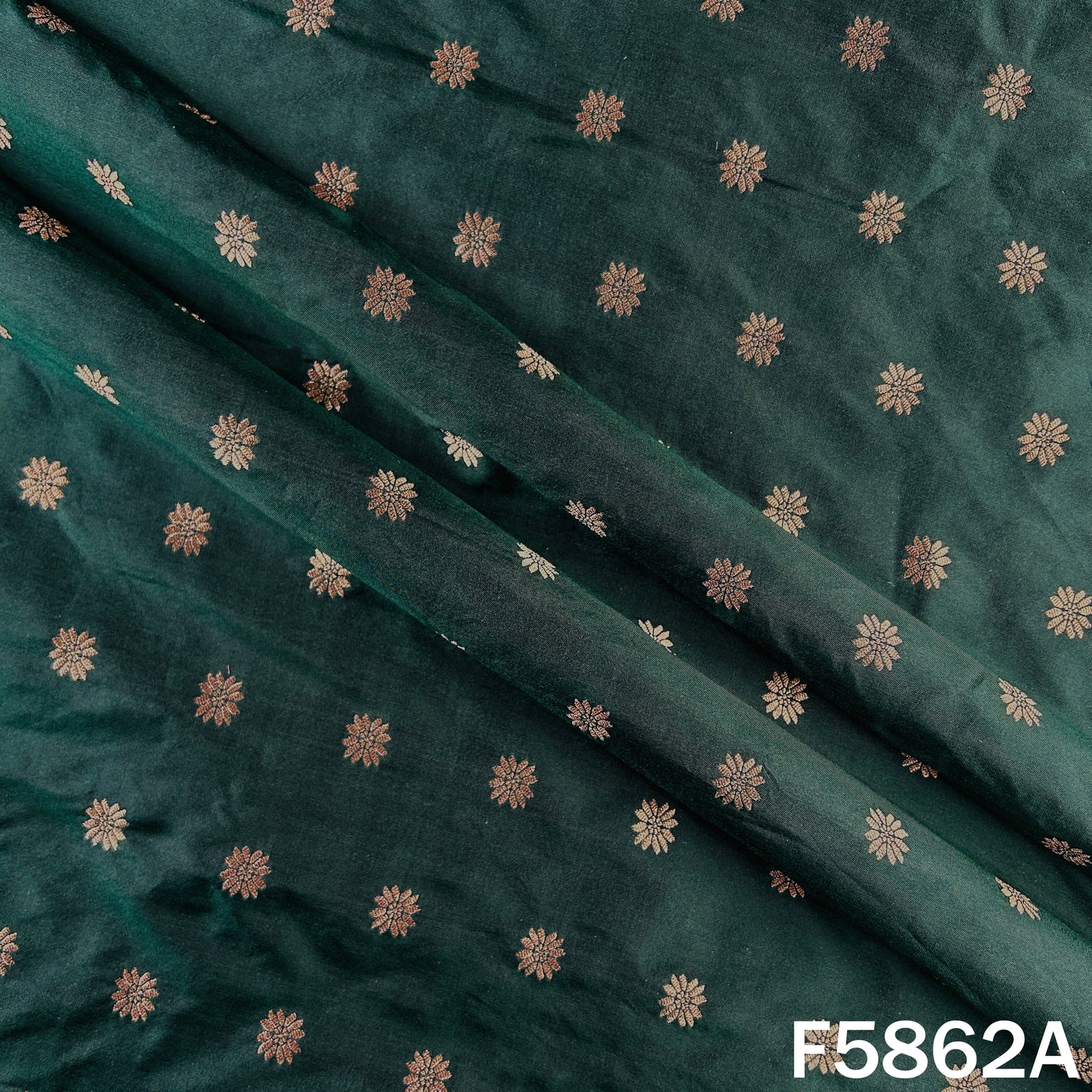 Zari Buti Work Brocade Silk Fabric - F5862