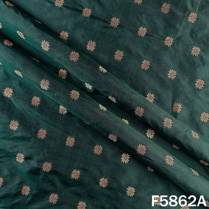 Zari Buti Work Brocade Silk Fabric - F5862