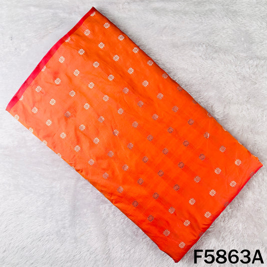 Zari Buti Work Brocade Silk Fabric - F5863