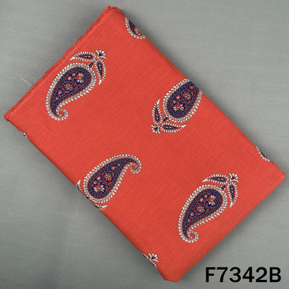 Printed Slub Cotton Fabric - F7342