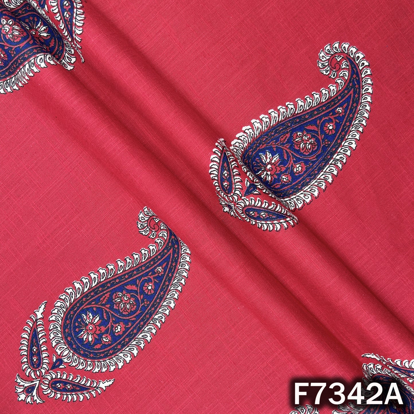 Printed Slub Cotton Fabric - F7342