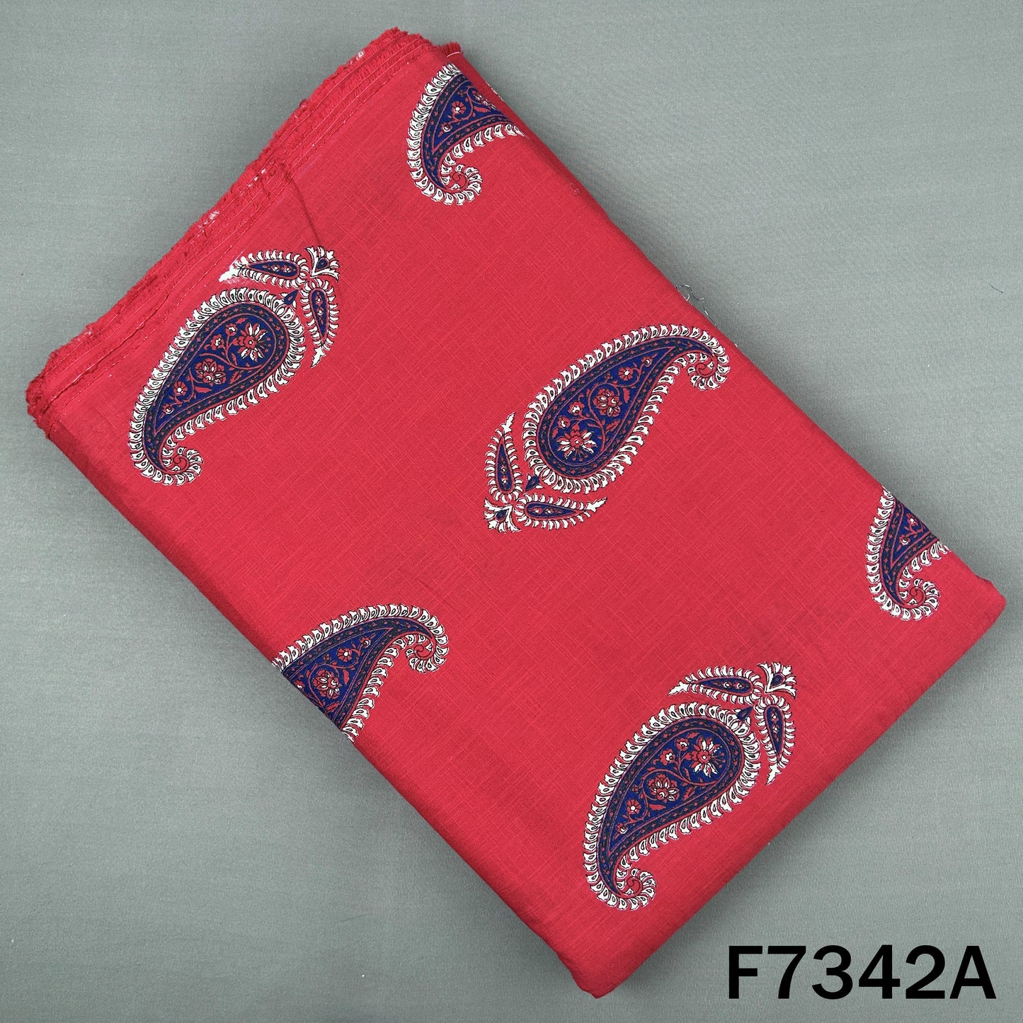 Printed Slub Cotton Fabric - F7342