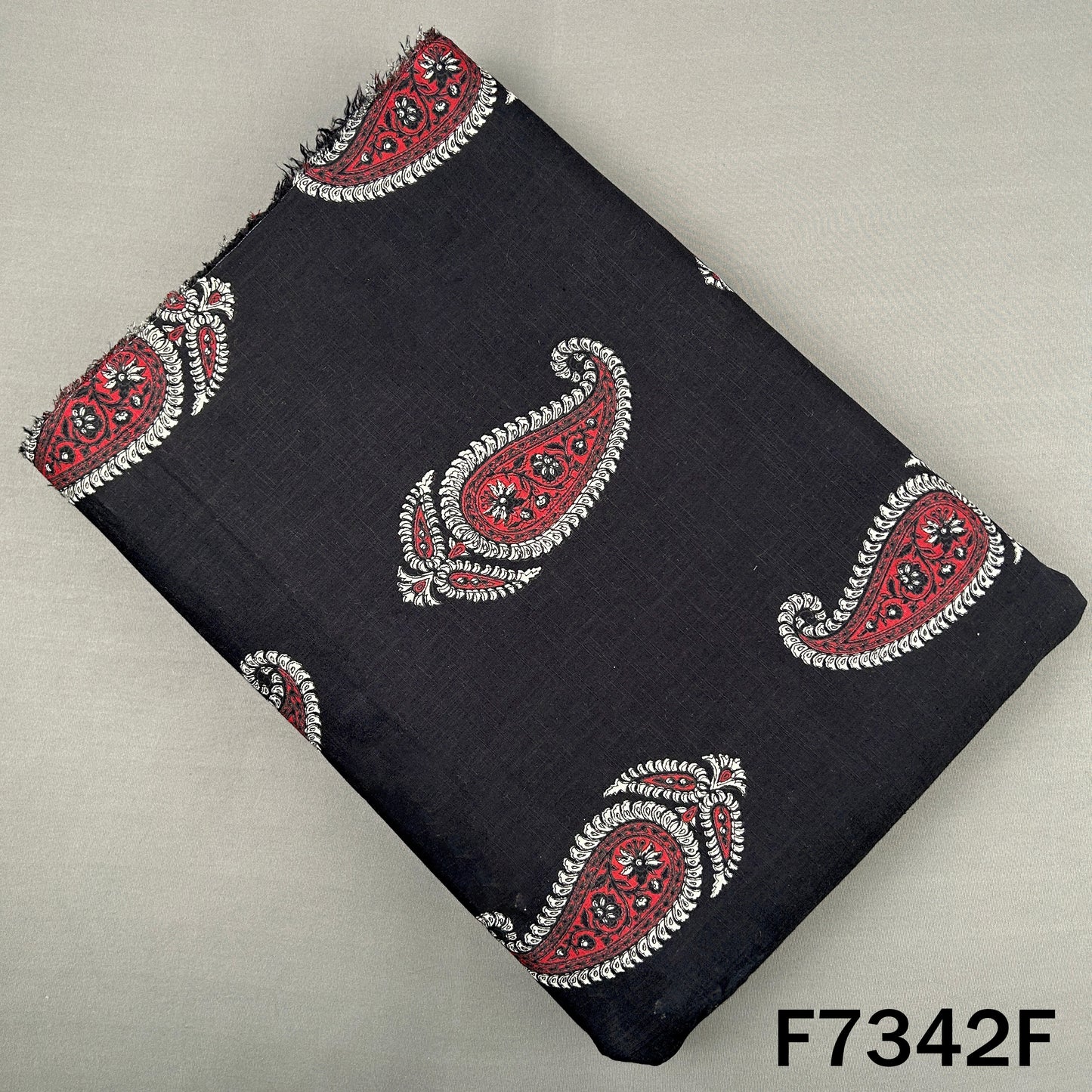 Printed Slub Cotton Fabric - F7342
