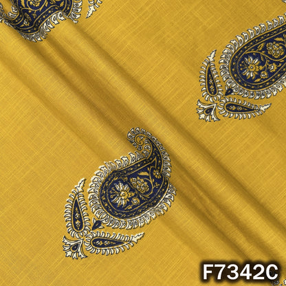 Printed Slub Cotton Fabric - F7342