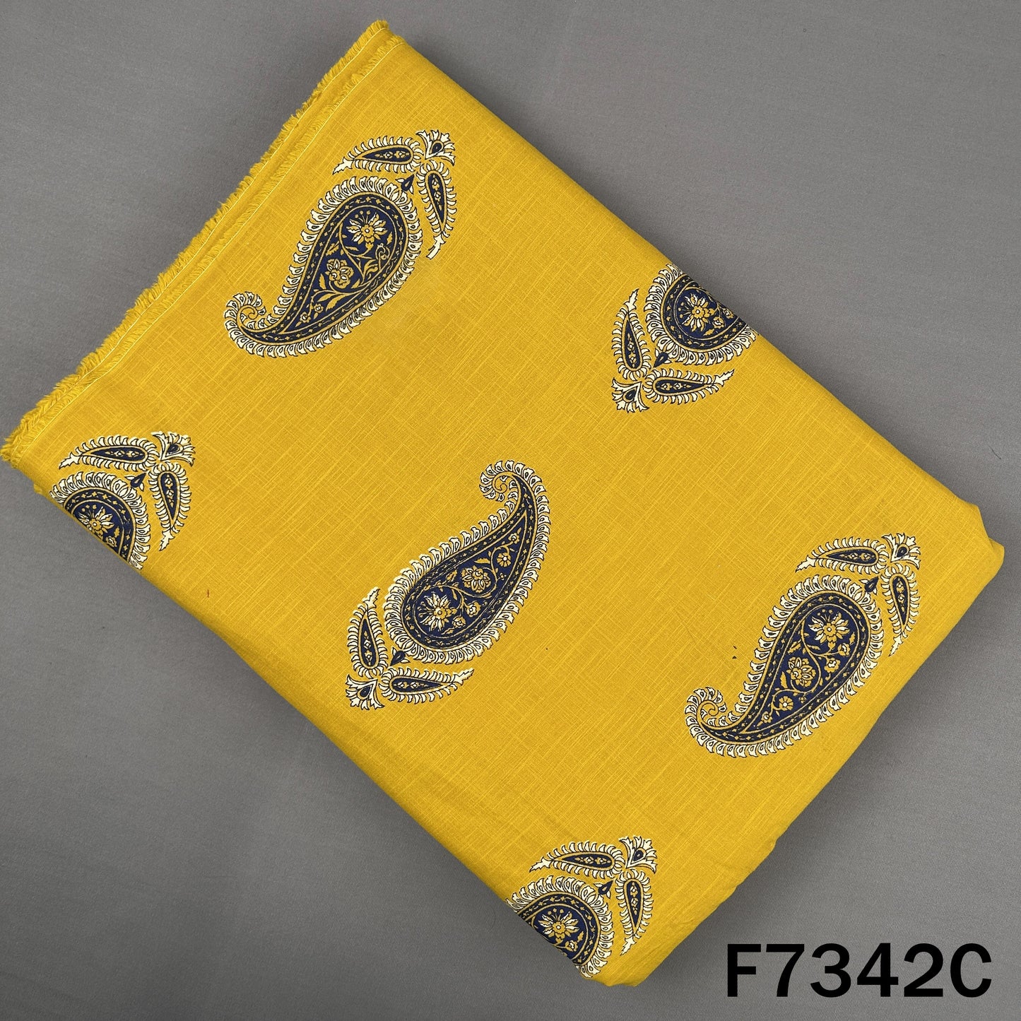 Printed Slub Cotton Fabric - F7342