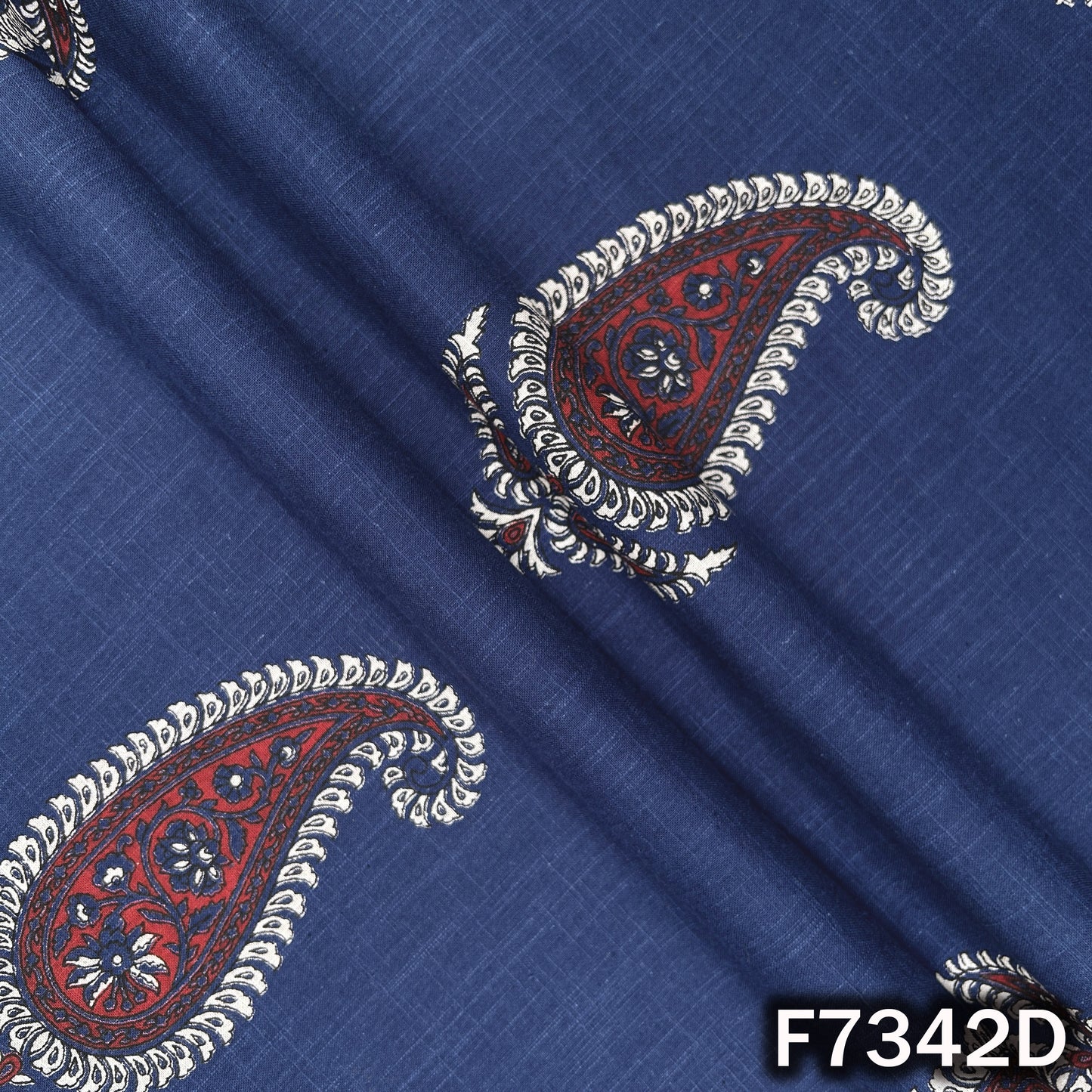 Printed Slub Cotton Fabric - F7342